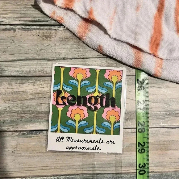 Gap Womens Tie Dye Orange Sweatshirt Sz S Beach Hippie Boho Surfer Classic - Picture 7 of 7